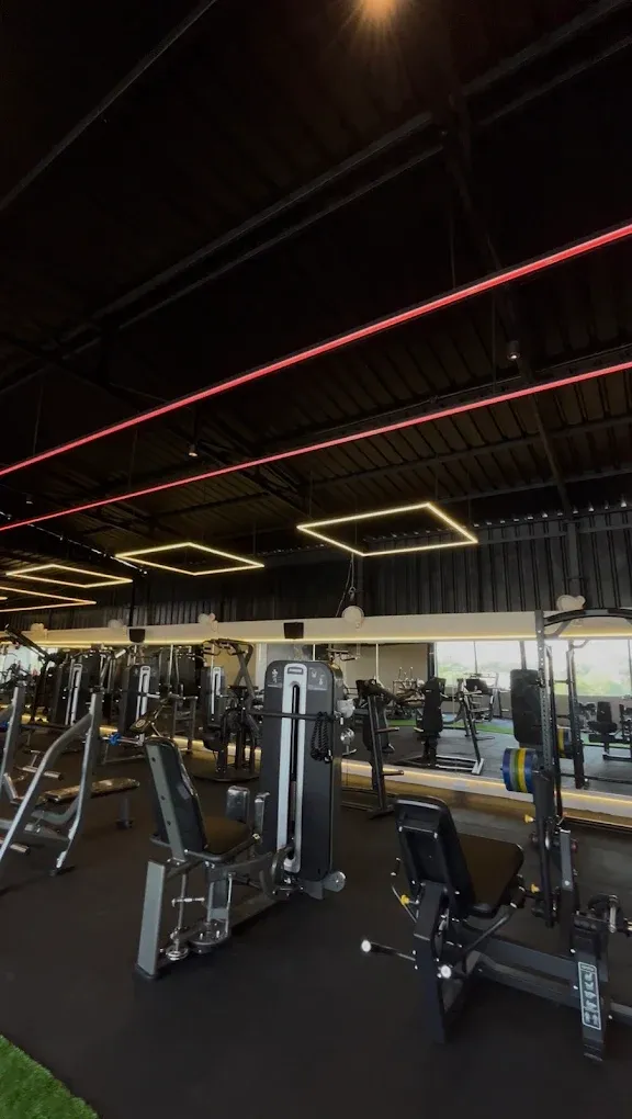 Mirror wall and strength machines at JP Fitness