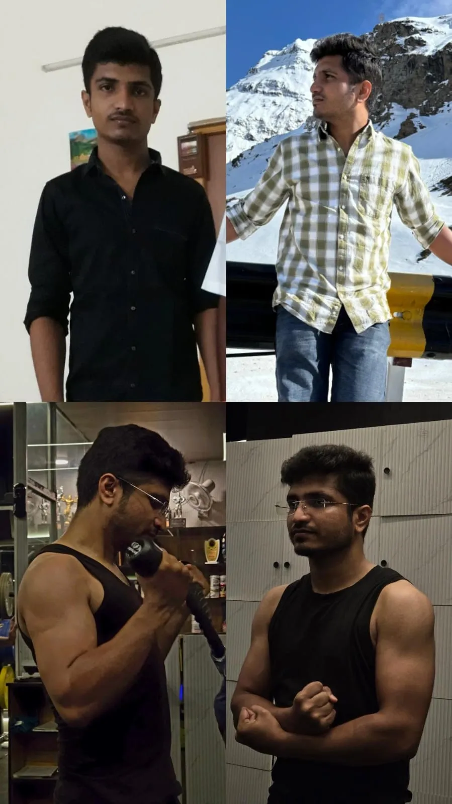 JP Fitness member muscle building transformation, before and after